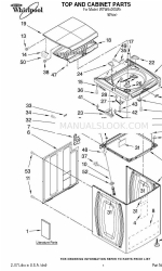 Whirlpool Cabrio WTW6400SW1 Lista de peças