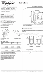 Whirlpool Cabrio,- WED7300X Dimensions et informations sur l'installation