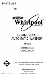 Whirlpool CAM2752TQ2 Lista de peças