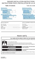 Whirlpool WASHER Handleiding voor installatie-instructies