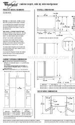 Whirlpool 2318510-D-WH 치수 매뉴얼