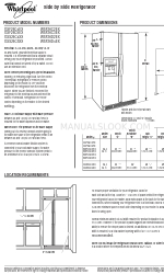 Whirlpool WSF26C2EX Розміри виробу