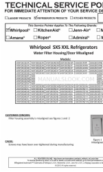 Whirlpool WSF26D3EXT Indicador de serviço técnico