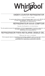 Whirlpool WUR50X24HZ Manual de utilização e cuidados