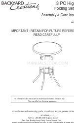 Backyard Creations 2721135 Instrucciones de montaje y cuidado