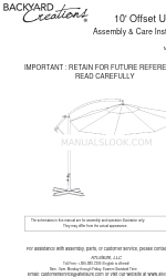 Backyard Creations 272-0950 Instructions d'assemblage et d'entretien