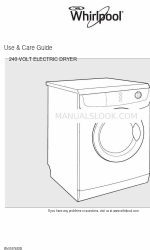 Whirlpool 240-VOLT ELECTRIC DRYER Gebruiks- en onderhoudshandleiding