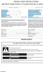 Whirlpool AGD4475TQ User Instructions