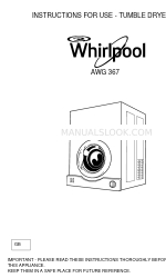 Whirlpool AWG 367 Manuel d'utilisation