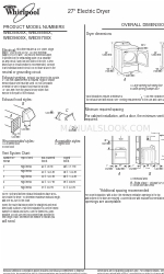 Whirlpool Cabrio WED5600X Manuale delle dimensioni