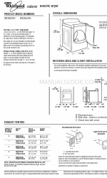 Whirlpool cabrio WED6200S Dimensi dan Instalasi