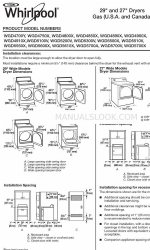 Whirlpool Cabrio WGD5550X Dimensions et installation