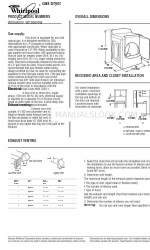 Whirlpool Cabrio WGD6600V Dimensions And Installation Information