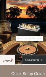 Fireplace Corner GreatCo Key Largo Handleiding voor snelle installatie