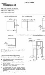 Whirlpool Cabrio,- WED7300X Handbuch der Abmessungen