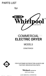 Whirlpool CEM2750KQ Lista de peças