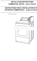 Whirlpool CGM2751TQ - COMM GAS DRYR 3CYC 3TEMP 3LITE Manuel d'instructions d'installation