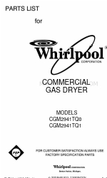 Whirlpool CGM2941TQ0 Daftar Bagian