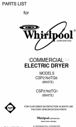 Whirlpool CSP2760TQ1 Daftar Bagian