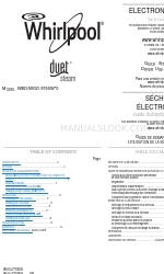 Whirlpool Duet Steam WED9750WW1 Manual de uso y mantenimiento