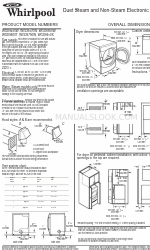 Whirlpool Duet Steam WGD9600T Wymiary produktu