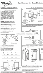 Whirlpool Duet Steam WGD9600T Wymiary