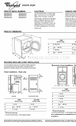 Whirlpool Duet WED9200S Dimensiones e información de instalación