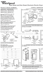 Whirlpool Duet WED9600T Dimensões do produto