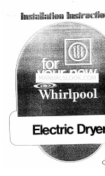 Whirlpool ELECTRIC DRYER 取付説明書