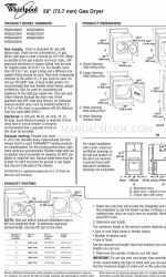 Whirlpool WGD5600V Dimensi dan Informasi Instalasi