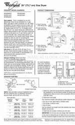 Whirlpool WGD5700V - 7.0 Cu Ft Dimensi dan Informasi Instalasi