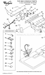 Whirlpool WGD5900SW - Dryer Lista de peças