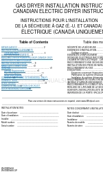 Whirlpool WGD85HEFC1 Manuel d'instructions d'installation