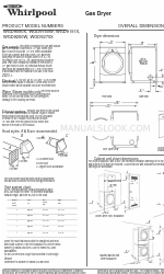 Whirlpool WGD9050X 製品寸法