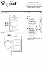 Whirlpool WHD3090G Manual de dimensões e instalação