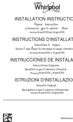 Whirlpool XCEM2765FQ0 Manual de instrucciones de instalación