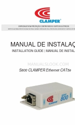 Clamper S800 Ethernet CAT5e Manual de instalação