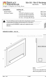 FireplaceXtrordinair 564 SS FPX 설치 지침 매뉴얼