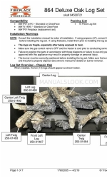 FireplaceXtrordinair 864 Deluxe Quick Start Manual