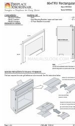 FireplaceXtrordinair 864 TRV (Top/Rear Vent) 설치 지침