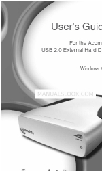 Acomdata External HARD DRIVE USB 2.0 Руководство пользователя