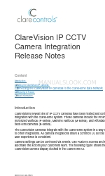 Clare Controls ClareVision Примітки до випуску