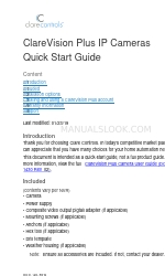 Clare Controls ClareVision Plus Manuale di avvio rapido