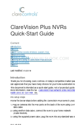 Clare Controls ClareVision Plus Manuale di avvio rapido