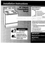 Whirlpool 36'' Freestanding Gas Range Installationsanleitung Handbuch