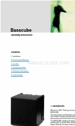 AER Basscube Operating Instructions Manual