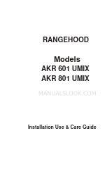 Whirlpool AKR601UMIX Manual de instalación, uso y mantenimiento
