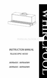 Whirlpool AKR640WH Instruction Manual