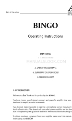 AER BINGO Instruções de utilização