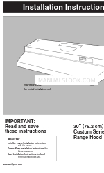 Whirlpool Custom Series Manual de instruções de instalação